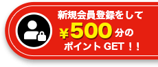 新規会員登録をして￥500分のポイントGET！！